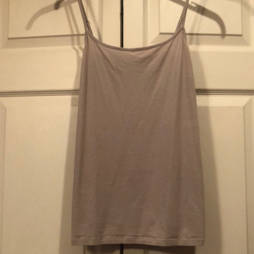 Ann Taylor Loft-Small Taupe Adjustable Strap Camisole